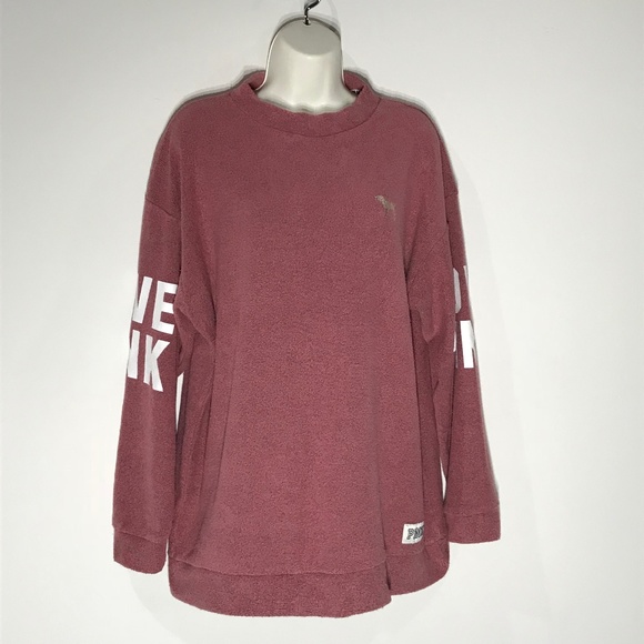 PINK Victoria's Secret Tops - Victoria's secret PINK sweatshirt, mauve, love, L